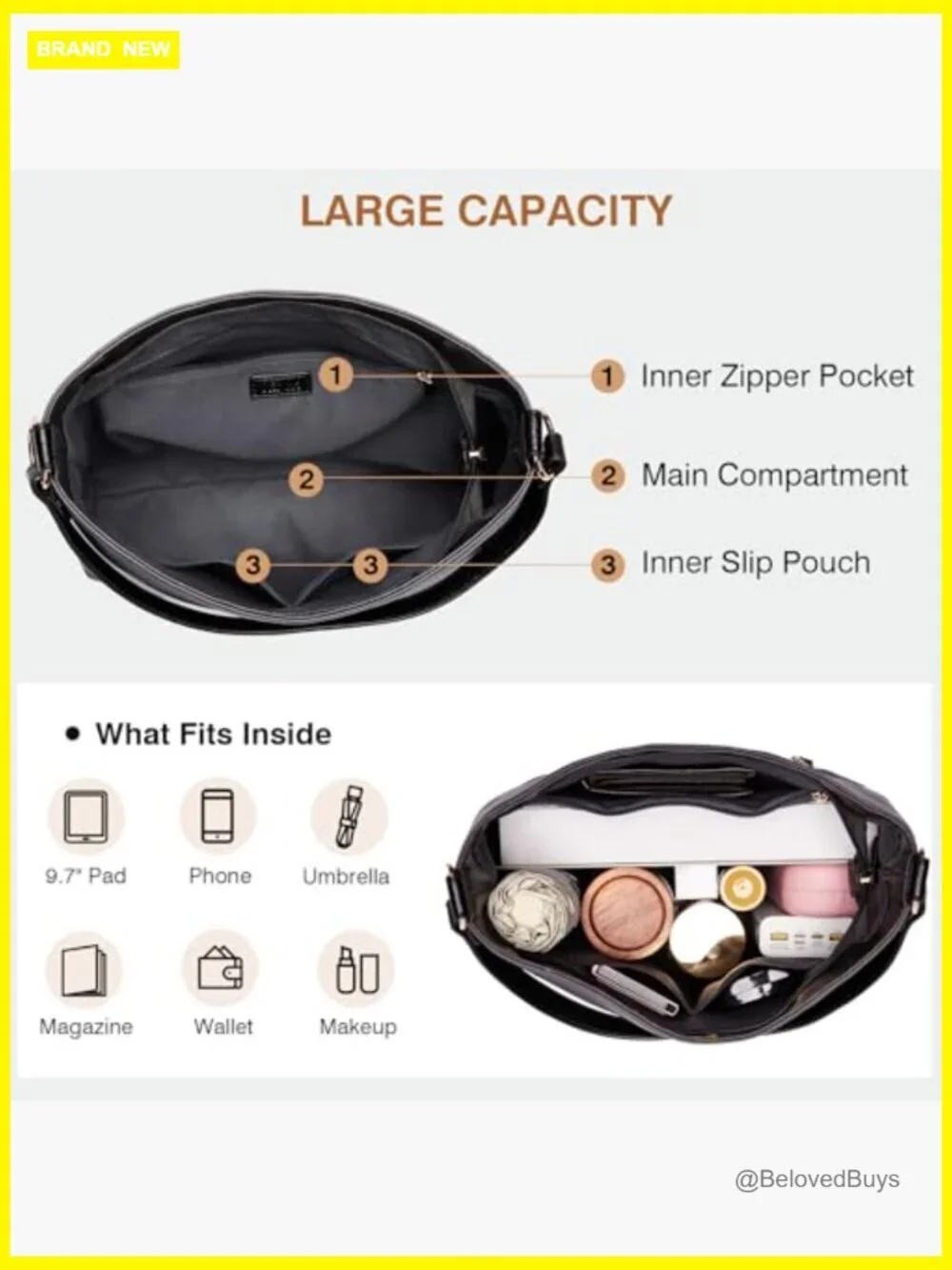 Vegan Leather Hobo Bag Crossbody Shoulder Tote Handbag Purse